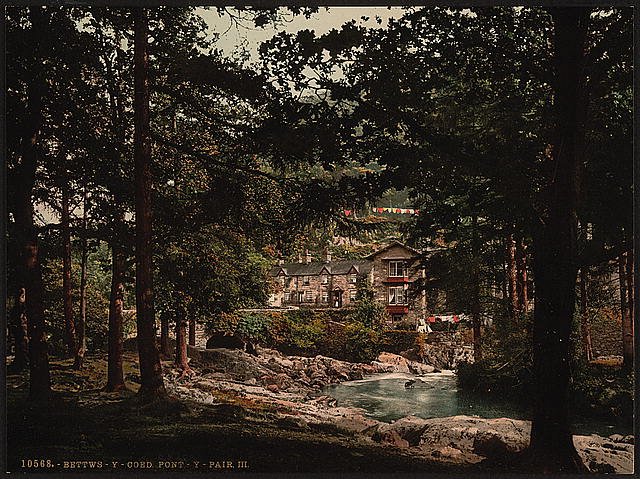 Pont y Pair III Bettws y Coed Vintage A4 Photo Print
