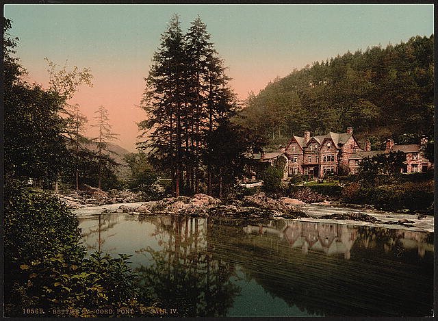 Pont y Pair IV Bettws y Coed Vintage A4 Photo Print