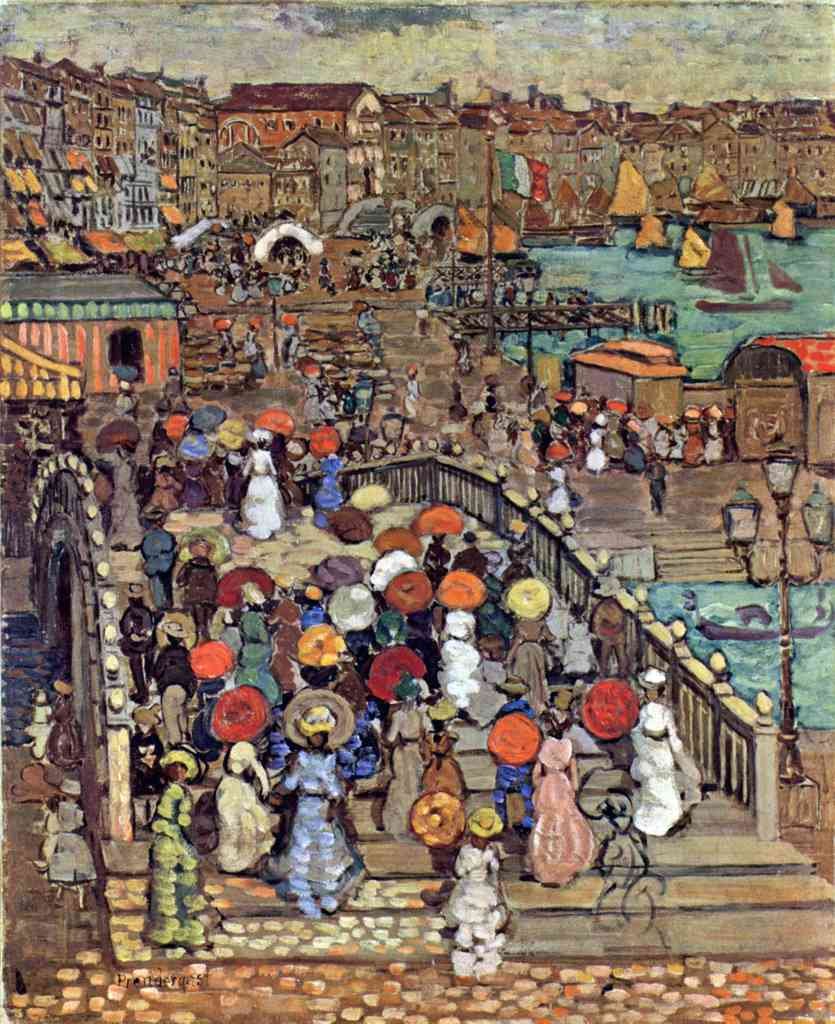 Ponte Della Paglia Venice Prendergast Impressionism A4 Photo Print