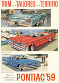 Pontiac 59 Models 1950s Vintage Retro Advert Poster