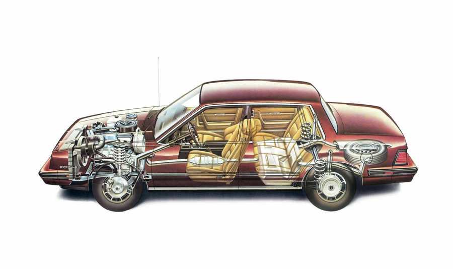 Pontiac 6000 Sedan 1982 cutaway A4 Photo Print