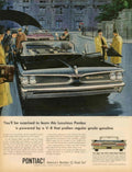 Pontiac Convertible Roadcar 1950s Vintage Retro Advert Poster