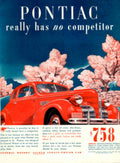 Pontiac Coupe 1936 1930s Vintage Retro Advert Poster