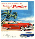 Pontiac Dual Streak 1950s Vintage Retro Advert Poster