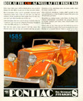 Pontiac Economy Eight 1930s Vintage Retro Advert Poster