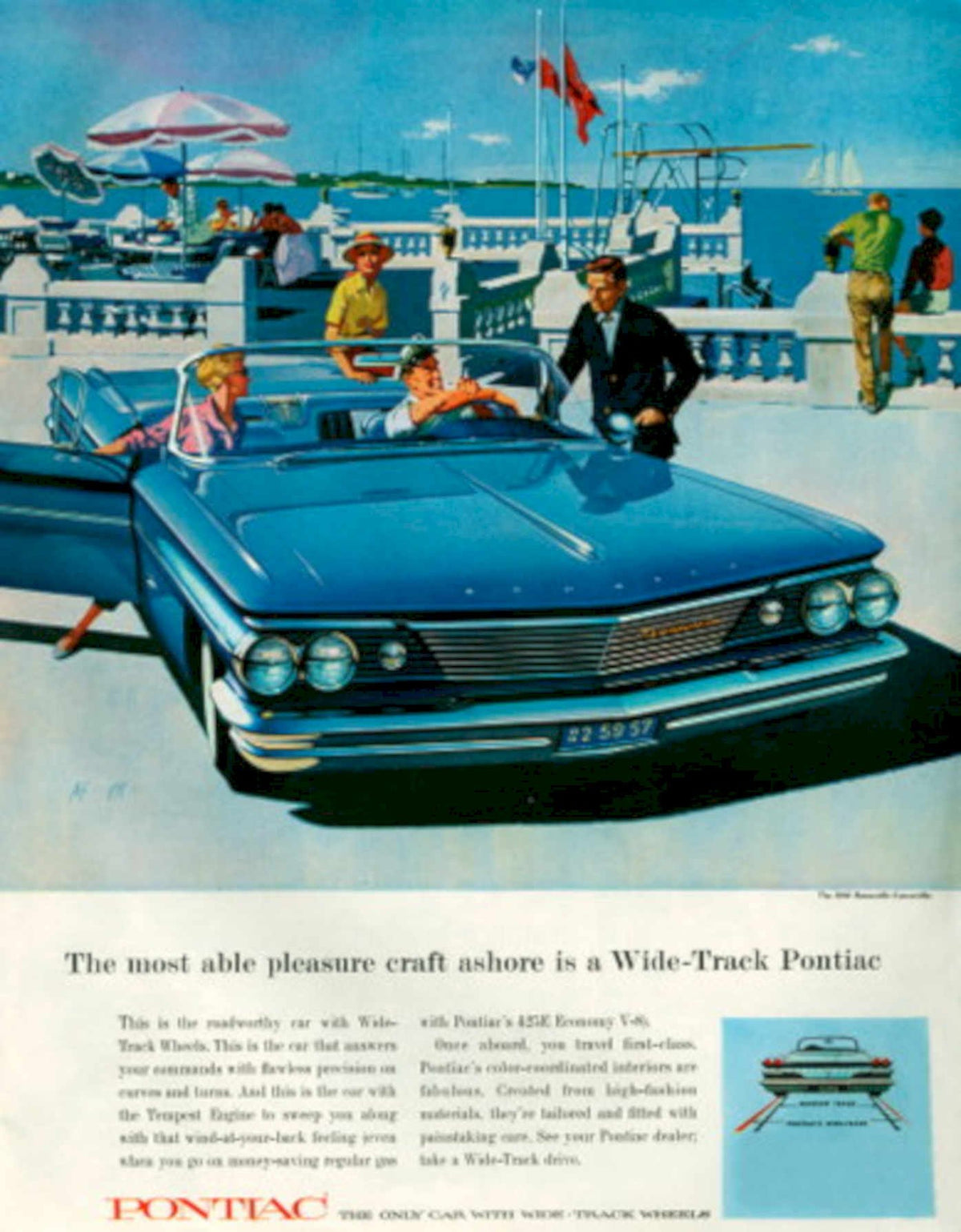 Pontiac Eeroaming Convertible 1960s Vintage Retro Advert
