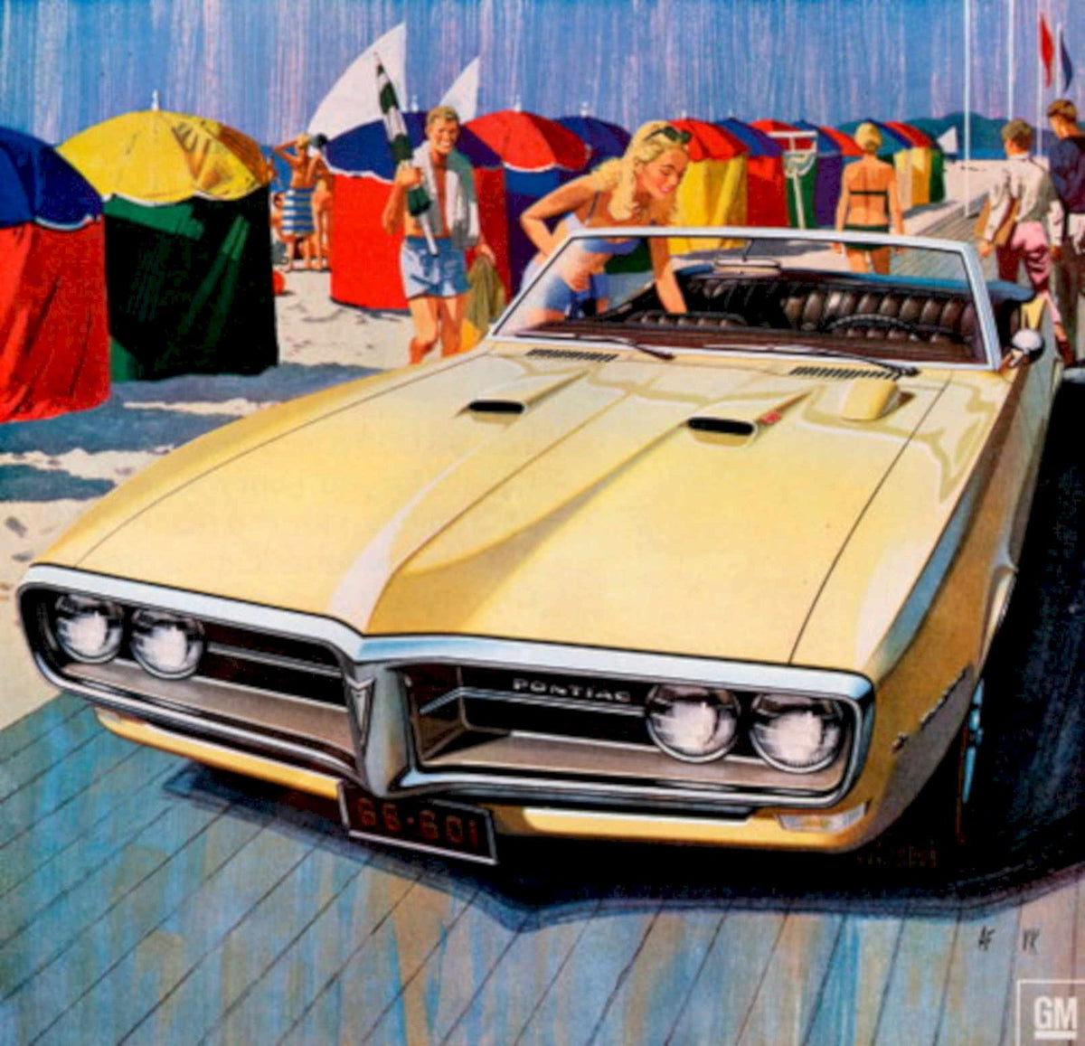 Pontiac Firebird 1969 1960s Vintage Retro Advert