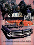 Pontiac Grand Prix 1 1960s Vintage Retro Advert