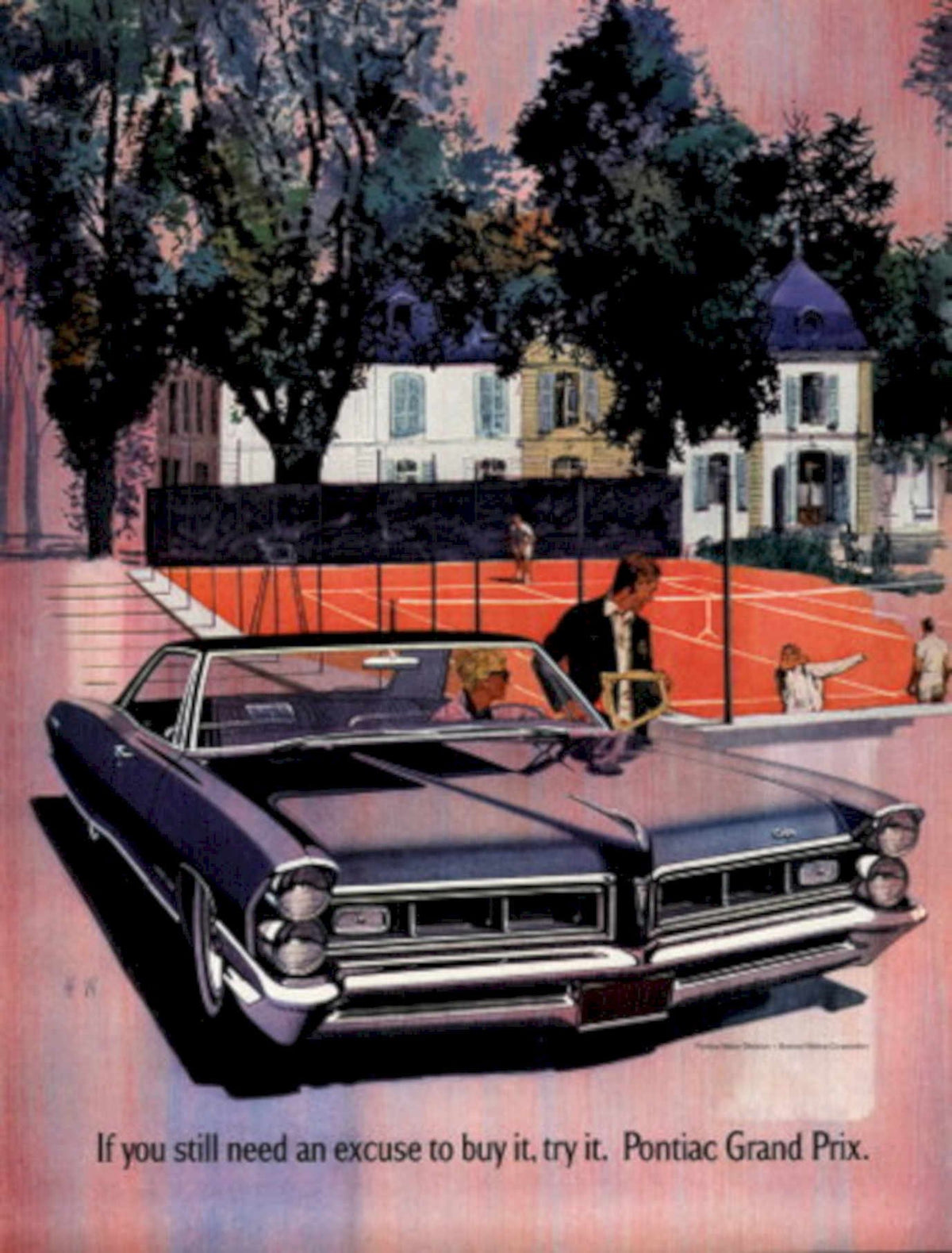 Pontiac Grand Prix 1 1960s Vintage Retro Advert