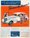 Pontiac Ride Luxury 1930s Vintage Retro Advert Poster