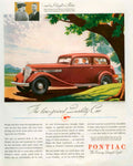 Pontiac Straight Eight 1930s Vintage Retro Advert Poster
