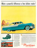 Pontiac Streak 1955 1950s Vintage Retro Advert Poster