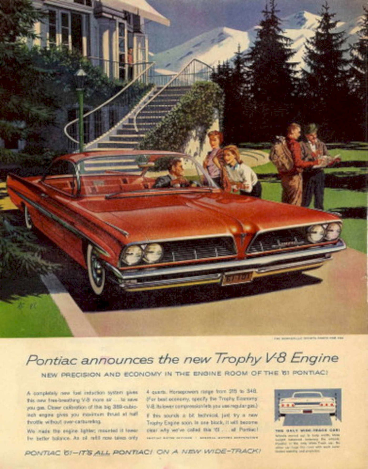 Pontiac Trophy V8 1960s Vintage Retro Advert
