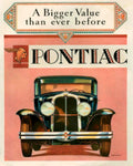Pontiac Value 1920s 1930s Vintage Retro Advert Poster
