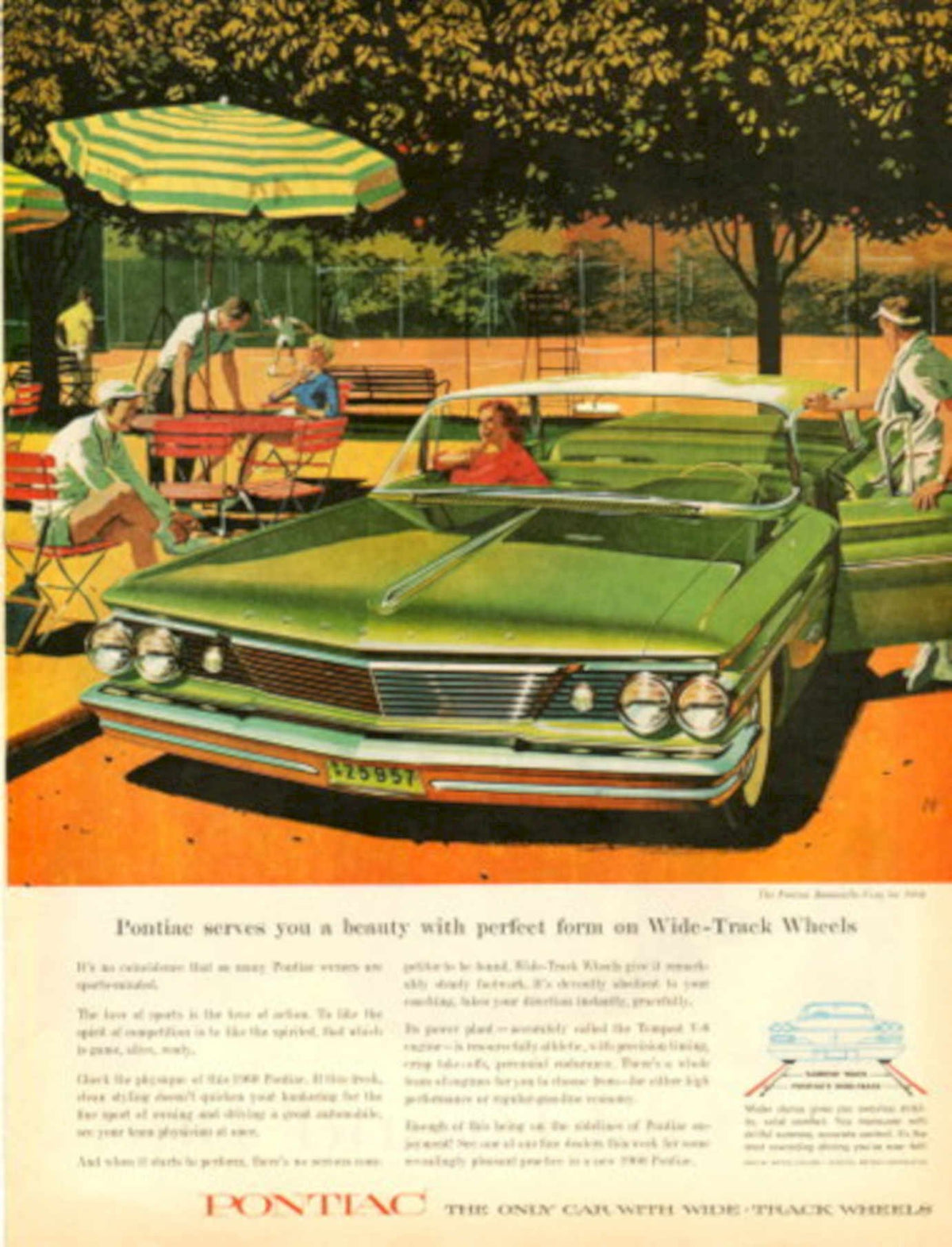 Pontiac Wide Track 1 1960s Vintage Retro Advert