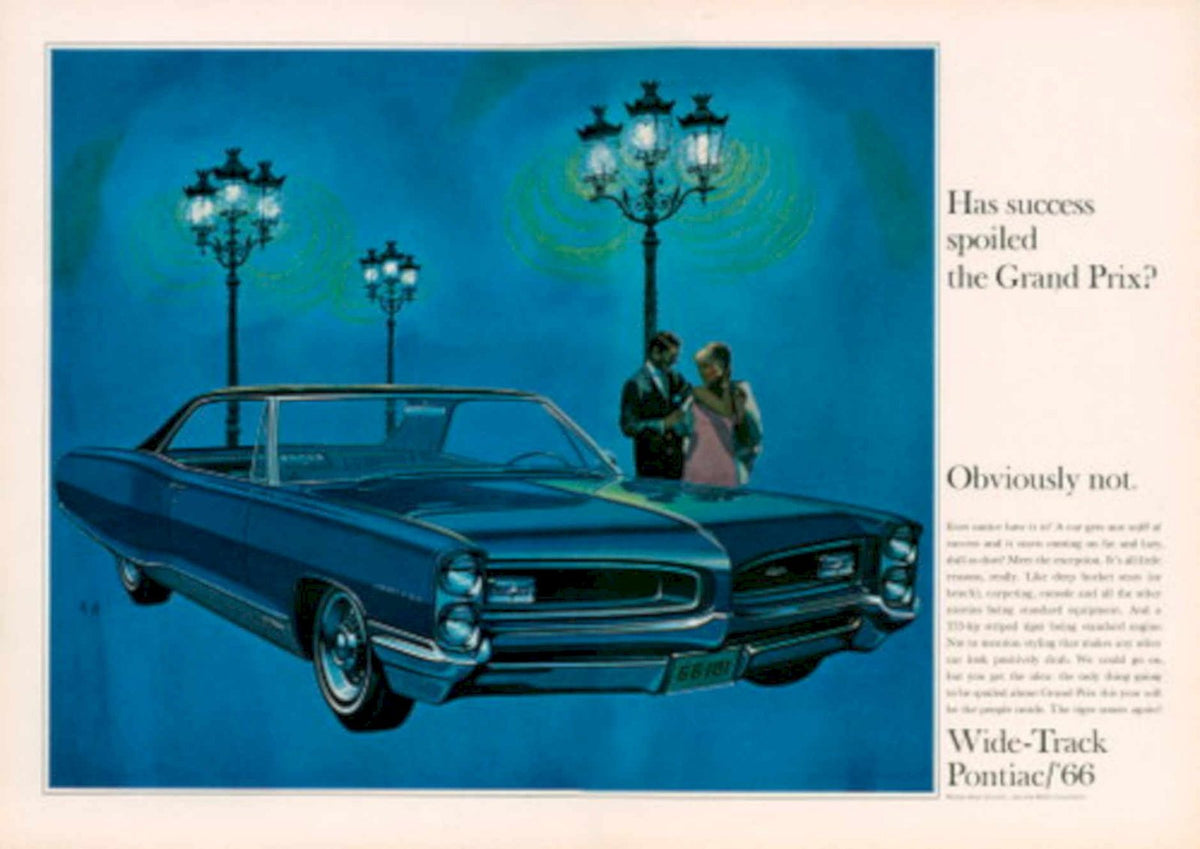 Pontiac Wide Track 3 1960s Vintage Retro Advert