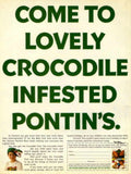Pontins Crocodile Holiday 1980s Vintage Retro Advert