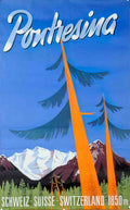 Pontresina Advert A4 Photo Print