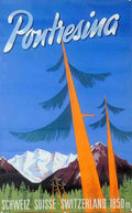 Pontresina Vintage Advert A4 Photo Print
