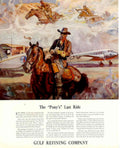 Pony Express Planes 1940s Vintage Retro Advert Poster