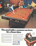 Pool Table Men 1960s Vintage Retro Advert