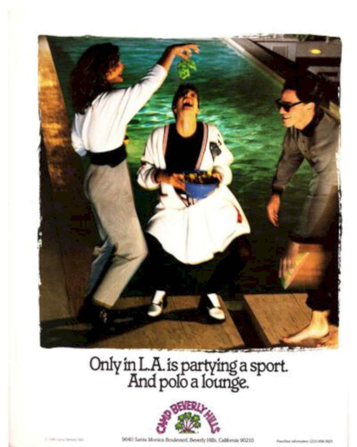 Poolside Party La Vintage Retro Advert Poster A4 Photo Print