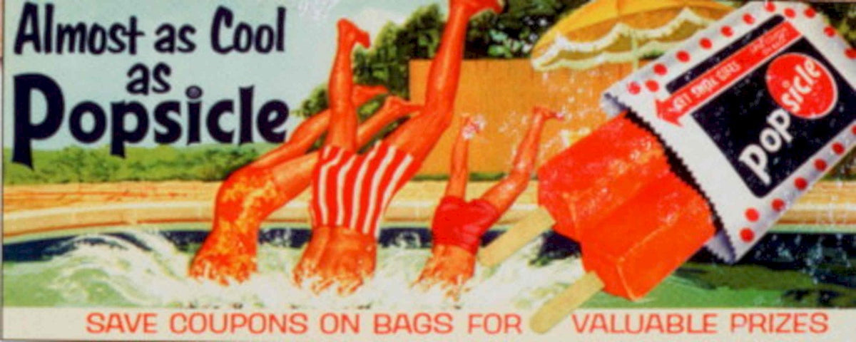 Pop Ice Summer 1950s Vintage Retro Advert Poster