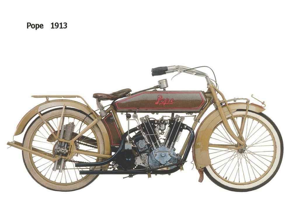 Pope 1913 motorbike A4 Photo Print