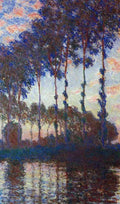 Poplars Sunset Monet A4 Photo Print