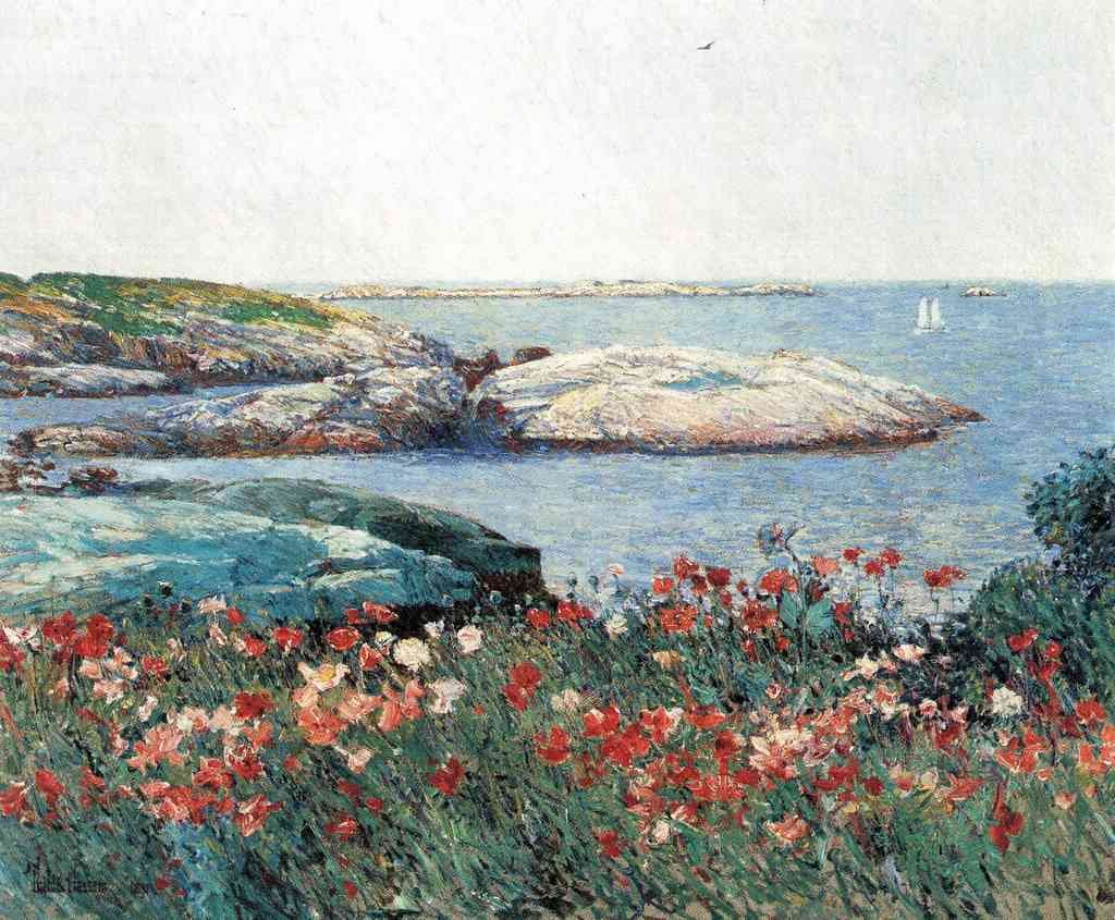 Poppies Isles Of Shoals 1 Hassam Impressionism American A4 Photo Print