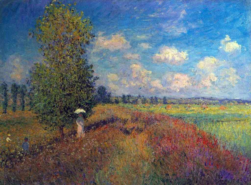 Poppy Field In Summer Monet A4 Photo Print