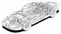 Porsche 904 Carrera GTS cutaway A4 Photo Print