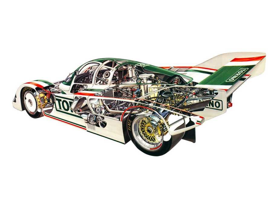Porsche 962C cutaway A4 Photo Print