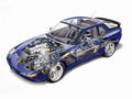 Porsche 968 cutaway A4 Photo Print