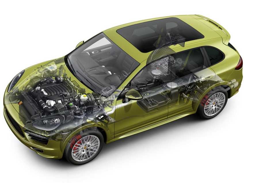 Porsche Cayenne cutaway A4 Photo Print