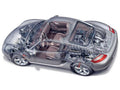 Porsche Cayman S cutaway A4 Photo Print