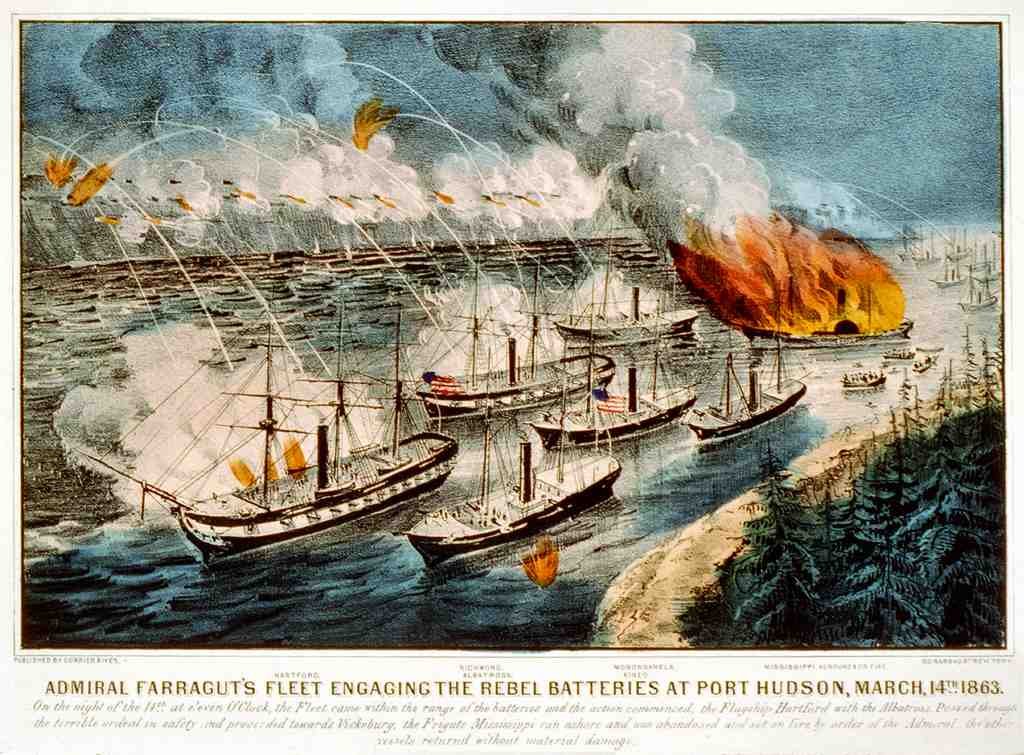 Port Hudson 1863 Vintage A4 Photo Print