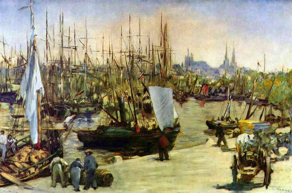 Port Of Bordeaux Manet A4 Photo Print