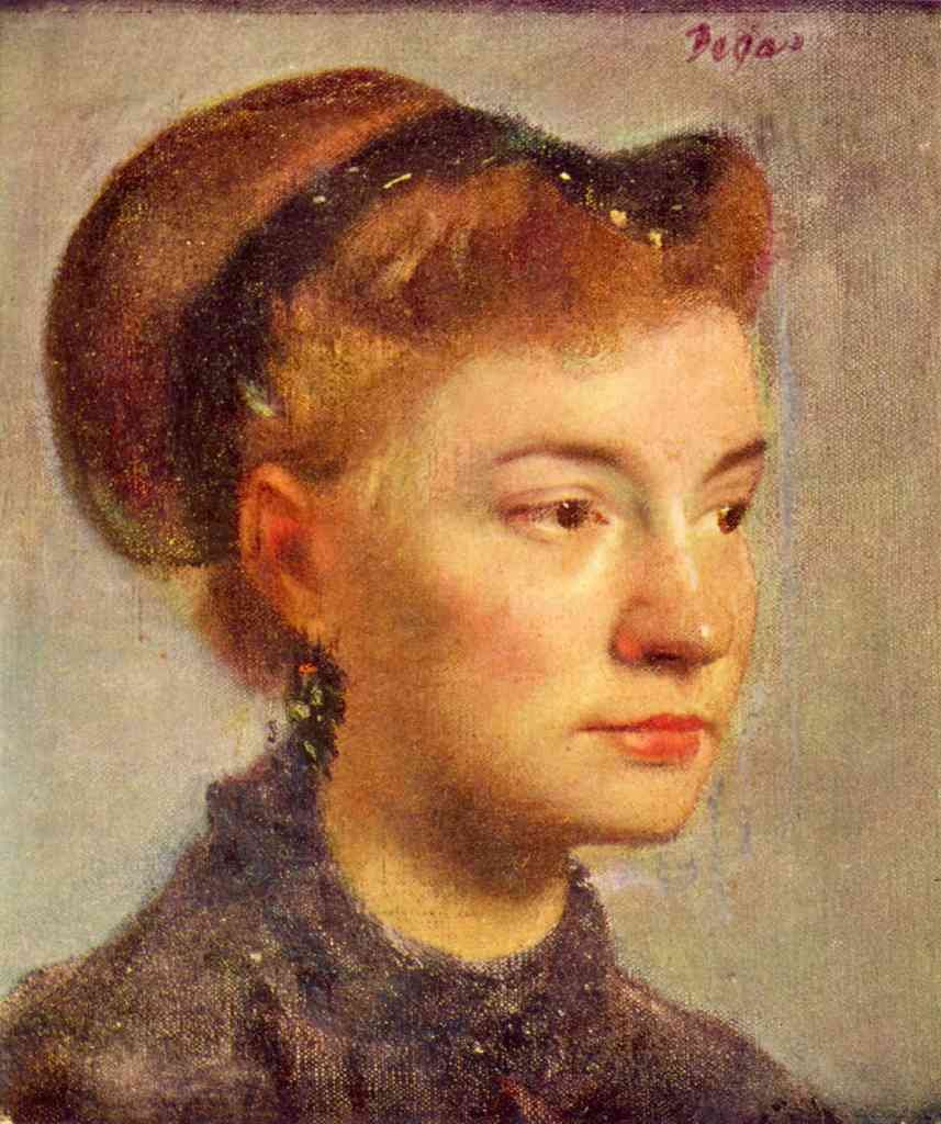 Portrait Of A Young Lady Degas A4 Photo Print