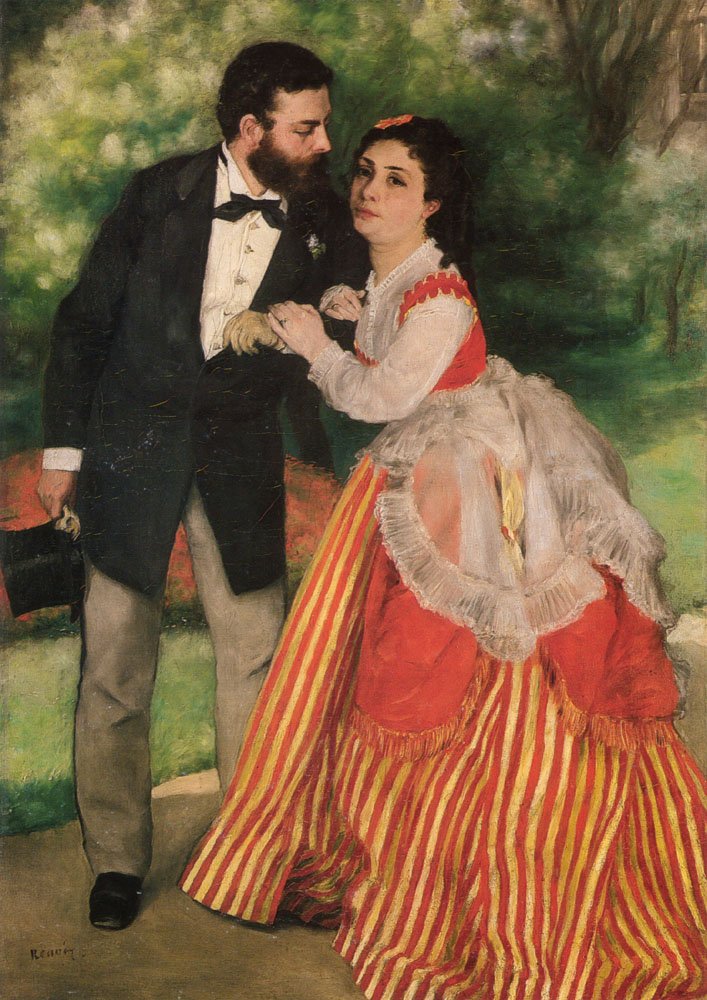 Portrait Of Alfred And Marie Sisley Art A4 Photo Print