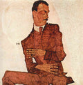 Portrait Of Arthur Rossler Schiele A4 Photo Print