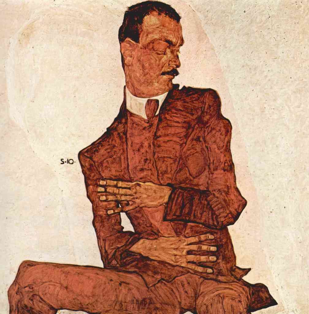 Portrait Of Arthur Rossler Schiele A4 Photo Print