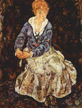 Portrait Of Edith Schiele Sitting Schiele A4 Photo Print