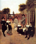 Portrait Of Family In Courtyard In Delft A4 Photo Print