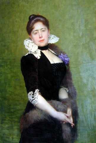 Portrait Of Lady A4 Photo Print