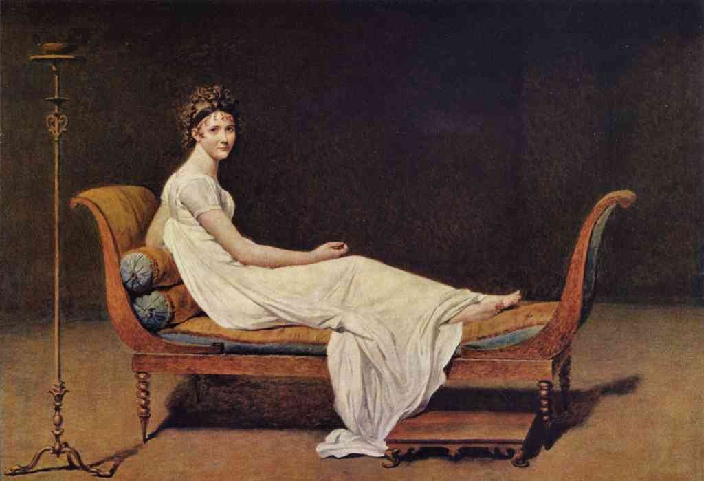 Portrait Of Madame Recamier Jacques Louis David A4 Photo Print