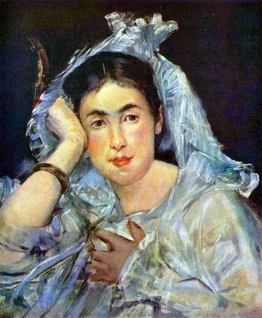 Portrait Of Marguerite De Conflans Manet A4 Photo Print