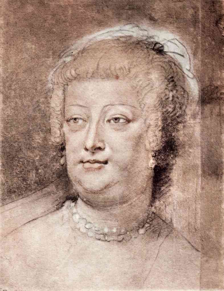 Portrait Of Maria De Medici Rubens A4 Photo Print
