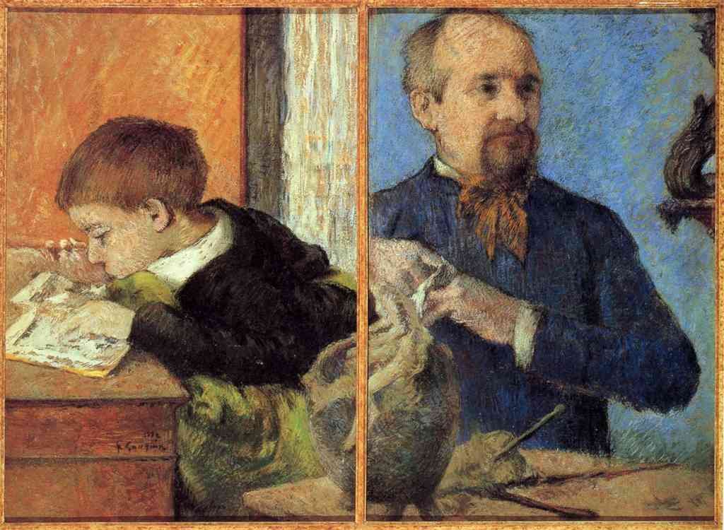 Portrait Of Sculptor With Son Gauguin A4 Photo Print