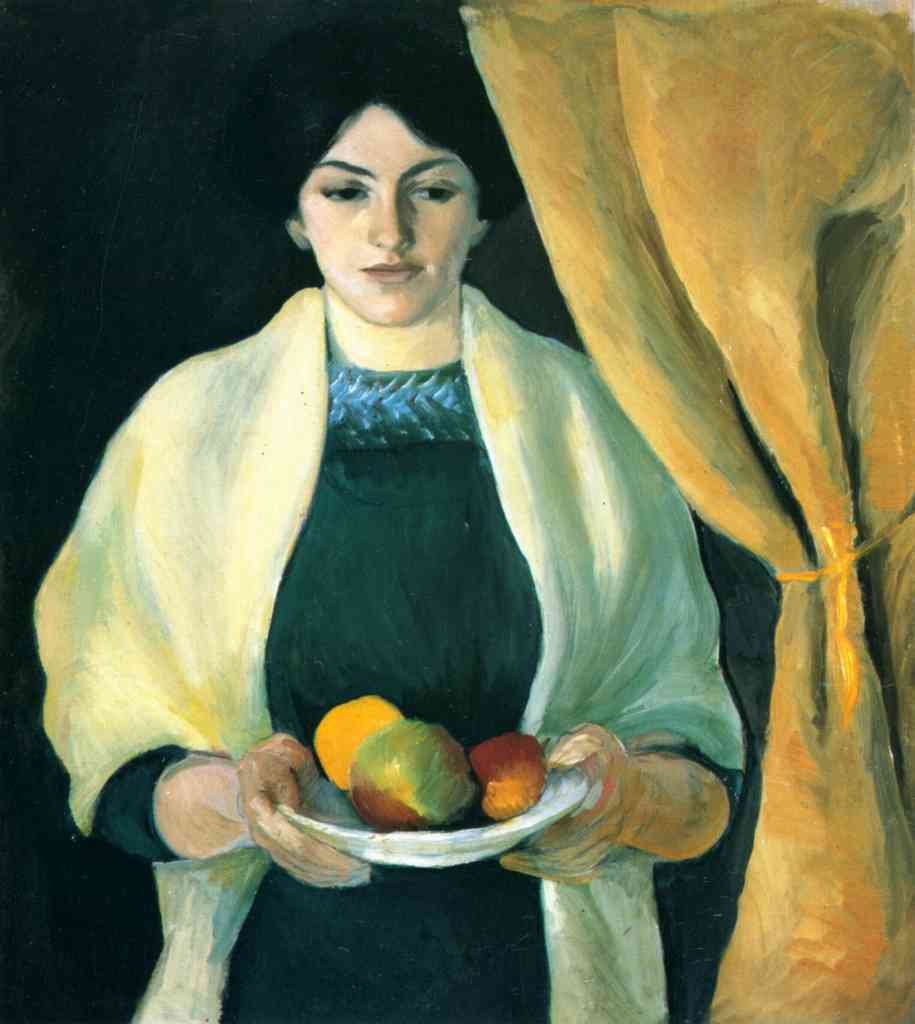 Portrait With Apples Portrait Of The Wife Of The Artist Macke A4 Photo Print